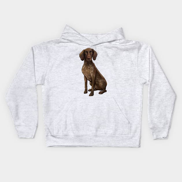 German Shorthaired Pointer Dog Kids Hoodie by whyitsme